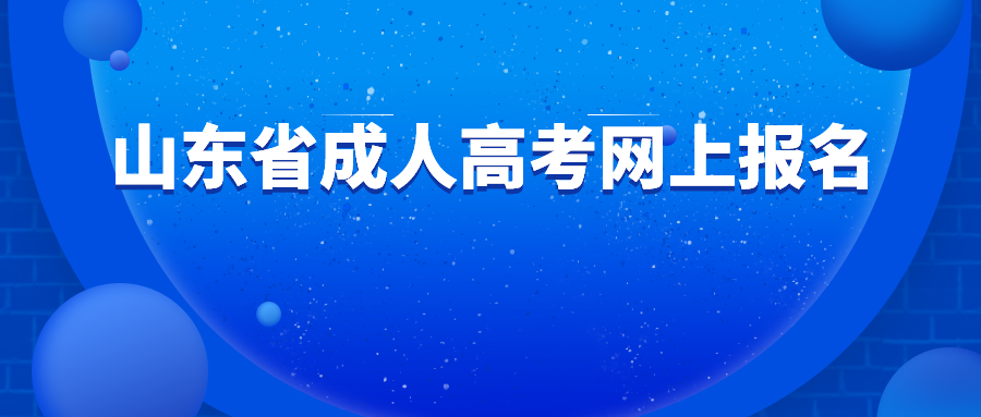 山东省成人高考网上报名