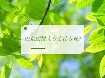 山东函授大专会计专业