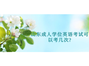 山东成人学位英语考试可以考几次?