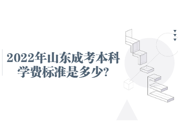 2022年山东成考本科学费标准是多少?