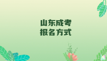 山东成考报名方式