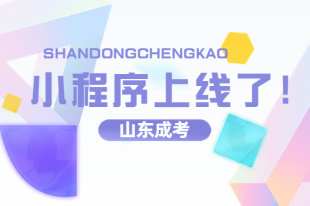山东成考网小程序上线了！