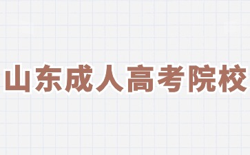 2024年山东省成人高考可以考的院校有哪些?