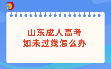 山东成人高考如未过线怎么办