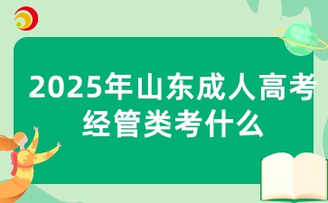 2025年山东成人高考经管类考什么