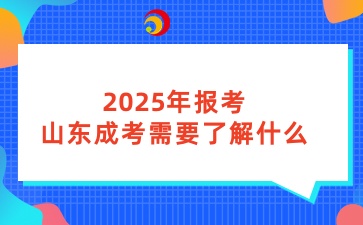 2025年考试报名山东成人高考需要知道什么
